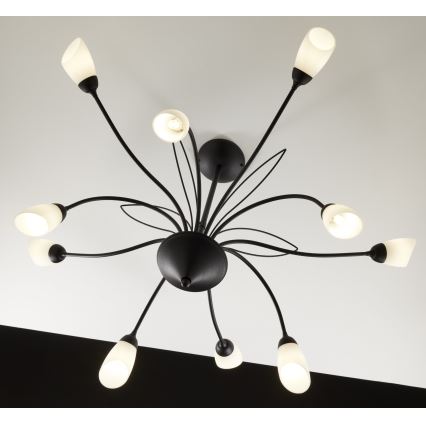 Jupiter 2056 - GLORIOSA Rod-Mounted Chandelier 10xG9/14W/230V Black