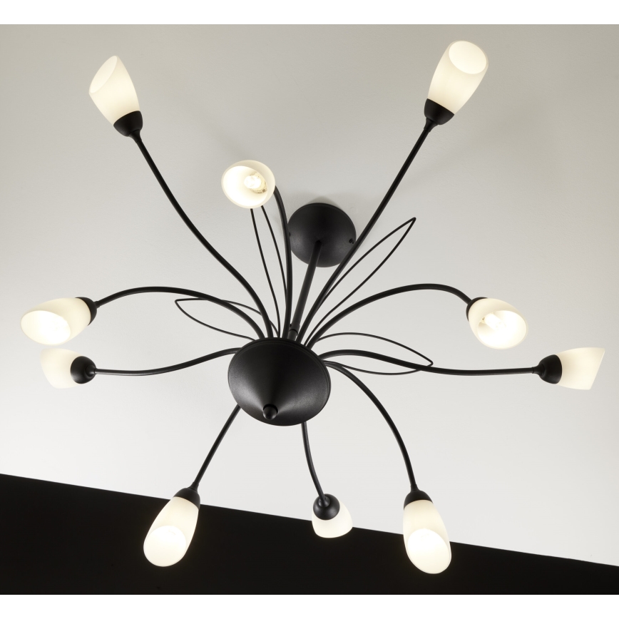 Jupiter 2056 - GLORIOSA Rod-Mounted Chandelier 10xG9/14W/230V Black