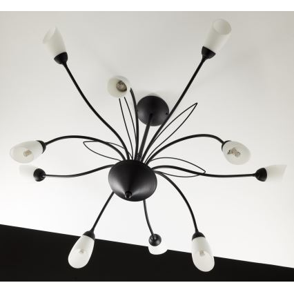 Jupiter 2056 - GLORIOSA Rod-Mounted Chandelier 10xG9/14W/230V Black