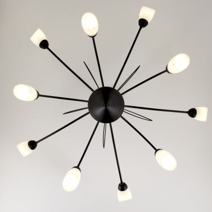 Jupiter 2056 - GLORIOSA Rod-Mounted Chandelier 10xG9/14W/230V Black