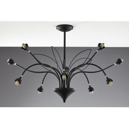 Jupiter 2056 - GLORIOSA Rod-Mounted Chandelier 10xG9/14W/230V Black