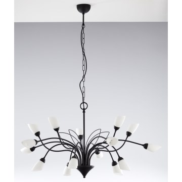 Jupiter 2057 - GLORIOSA Chain-Hung Chandelier 15xG9/14W/230V, Black