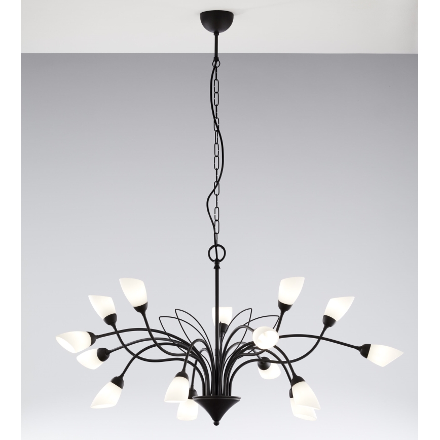 Jupiter 2057 - GLORIOSA Chain-Hung Chandelier 15xG9/14W/230V, Black