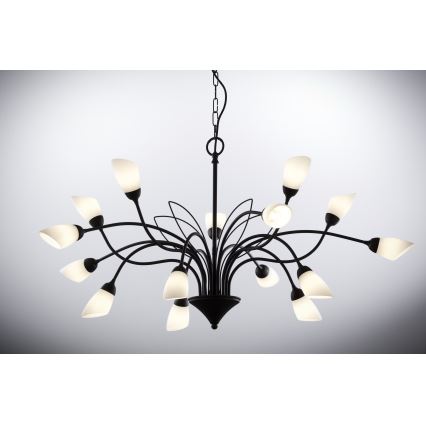 Jupiter 2057 - GLORIOSA Chain-Hung Chandelier 15xG9/14W/230V, Black