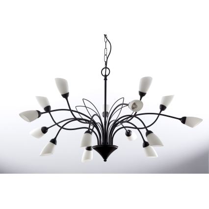 Jupiter 2057 - GLORIOSA Chain-Hung Chandelier 15xG9/14W/230V, Black