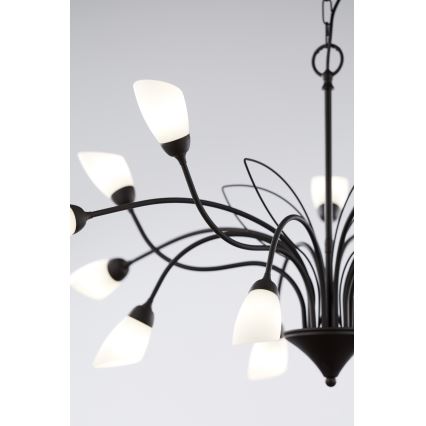 Jupiter 2057 - GLORIOSA Chain-Hung Chandelier 15xG9/14W/230V, Black