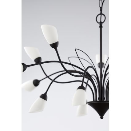 Jupiter 2057 - GLORIOSA Chain-Hung Chandelier 15xG9/14W/230V, Black