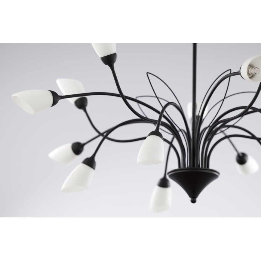Jupiter 2057 - GLORIOSA Chain-Hung Chandelier 15xG9/14W/230V, Black