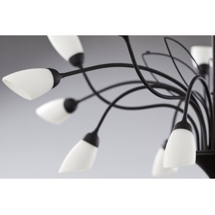 Jupiter 2057 - GLORIOSA Chain-Hung Chandelier 15xG9/14W/230V, Black