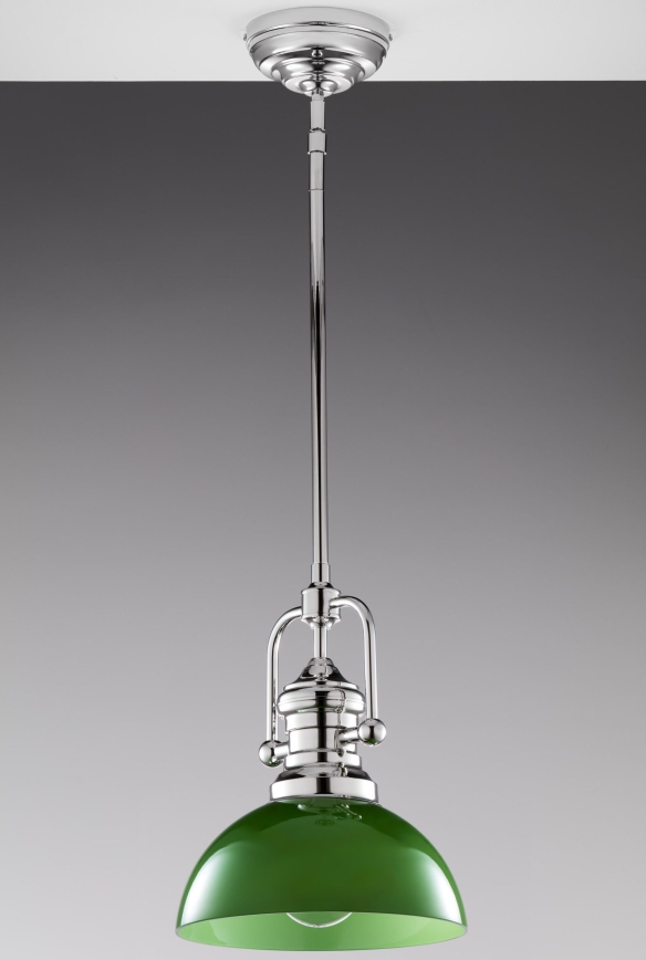 Jupiter 2071 - PLATINO Rod Pendant 1xE27/15W/230V Green/Polished Chrome