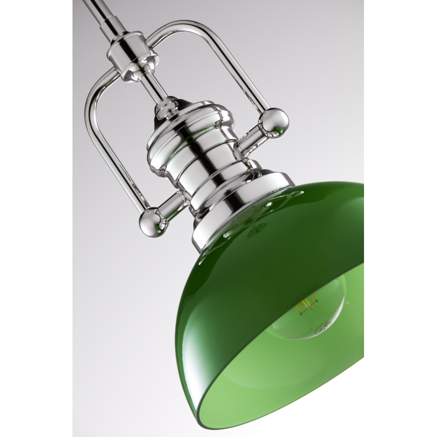 Jupiter 2071 - PLATINO Rod Pendant 1xE27/15W/230V Green/Polished Chrome