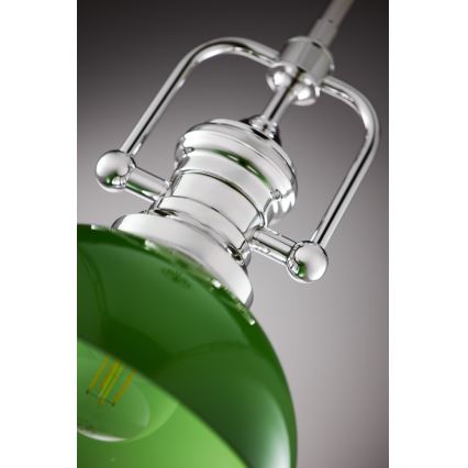 Jupiter 2071 - PLATINO Rod Pendant 1xE27/15W/230V Green/Polished Chrome