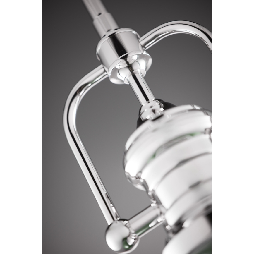 Jupiter 2071 - PLATINO Rod Pendant 1xE27/15W/230V Green/Polished Chrome