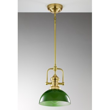 Jupiter 2073 - PLATINO Rod-Mounted Pendant Light 1xE27/15W/230V green/gold