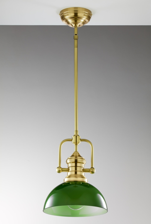 Jupiter 2073 - PLATINO Rod-Mounted Pendant Light 1xE27/15W/230V green/gold
