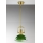 Jupiter 2073 - PLATINO Rod-Mounted Pendant Light 1xE27/15W/230V green/gold
