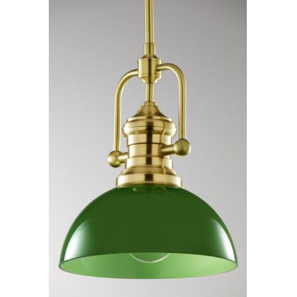 Jupiter 2073 - PLATINO Rod-Mounted Pendant Light 1xE27/15W/230V green/gold