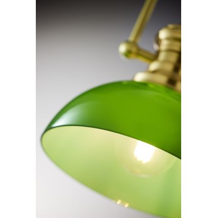 Jupiter 2073 - PLATINO Rod-Mounted Pendant Light 1xE27/15W/230V green/gold