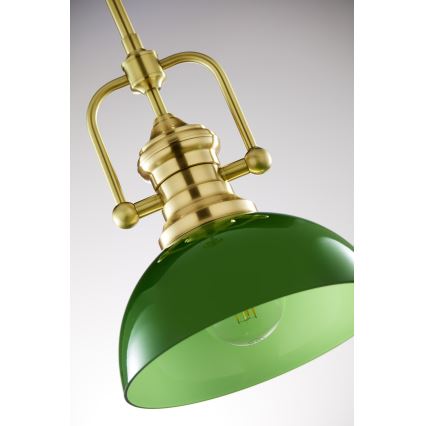Jupiter 2073 - PLATINO Rod-Mounted Pendant Light 1xE27/15W/230V green/gold
