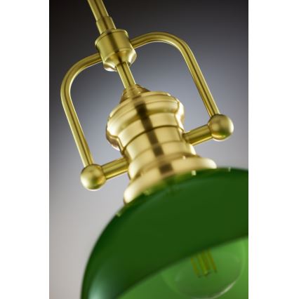 Jupiter 2073 - PLATINO Rod-Mounted Pendant Light 1xE27/15W/230V green/gold