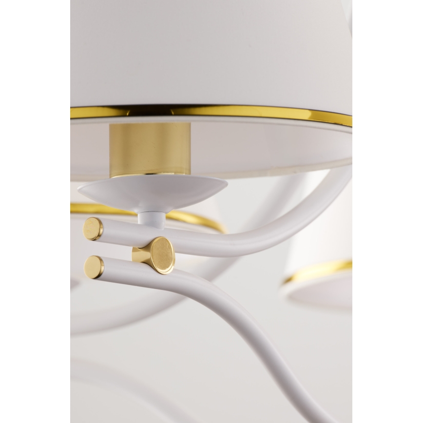 Jupiter 2084 - SAMBA chain-hung chandelier 5xE27/15W/230V white/gold