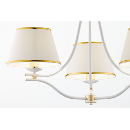 Jupiter 2085 - SAMBA Chain-Hung Chandelier 3xE27/15W/230V White/Gold