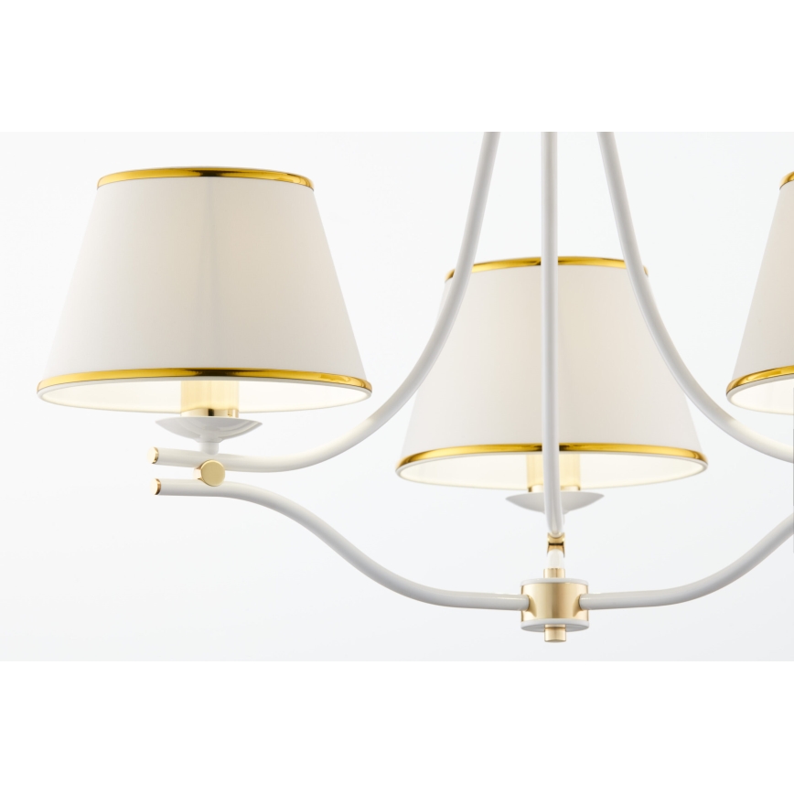 Jupiter 2085 - SAMBA Chain-Hung Chandelier 3xE27/15W/230V White/Gold