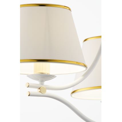 Jupiter 2085 - SAMBA Chain-Hung Chandelier 3xE27/15W/230V White/Gold