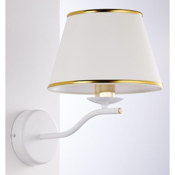 Jupiter 2086 - SAMBA Wall Light 1xE27/15W/230V White/Gold