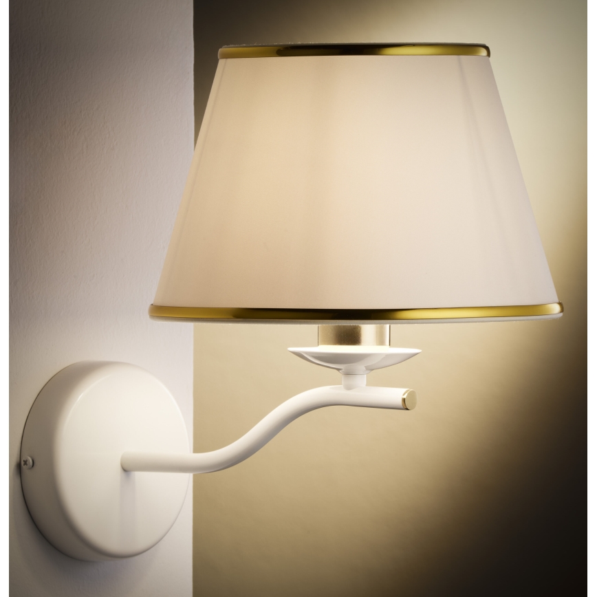Jupiter 2086 - SAMBA Wall Light 1xE27/15W/230V White/Gold