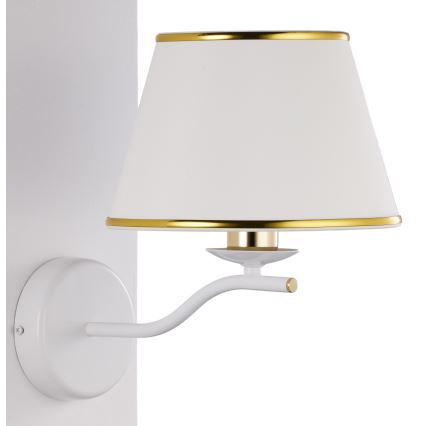 Jupiter 2086 - SAMBA Wall Light 1xE27/15W/230V White/Gold