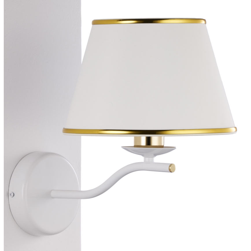 Jupiter 2086 - SAMBA Wall Light 1xE27/15W/230V White/Gold