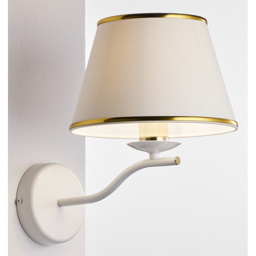 Jupiter 2086 - SAMBA Wall Light 1xE27/15W/230V White/Gold