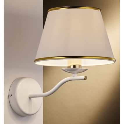 Jupiter 2086 - SAMBA Wall Light 1xE27/15W/230V White/Gold
