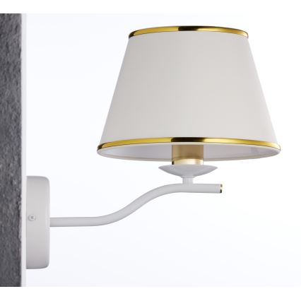 Jupiter 2086 - SAMBA Wall Light 1xE27/15W/230V White/Gold