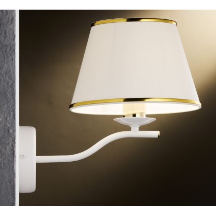 Jupiter 2086 - SAMBA Wall Light 1xE27/15W/230V White/Gold