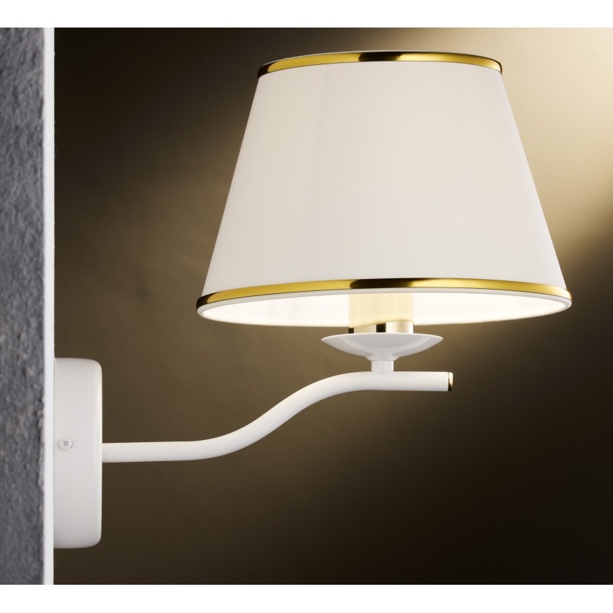 Jupiter 2086 - SAMBA Wall Light 1xE27/15W/230V White/Gold