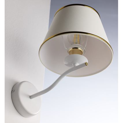 Jupiter 2086 - SAMBA Wall Light 1xE27/15W/230V White/Gold