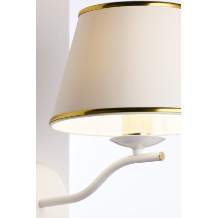 Jupiter 2086 - SAMBA Wall Light 1xE27/15W/230V White/Gold
