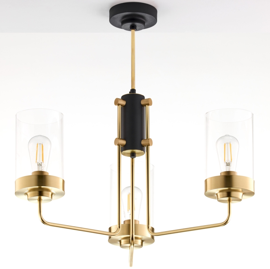 Jupiter 2087 - RAMIREZ Rod Pendant 3xE27/15W/230V Gold/Black
