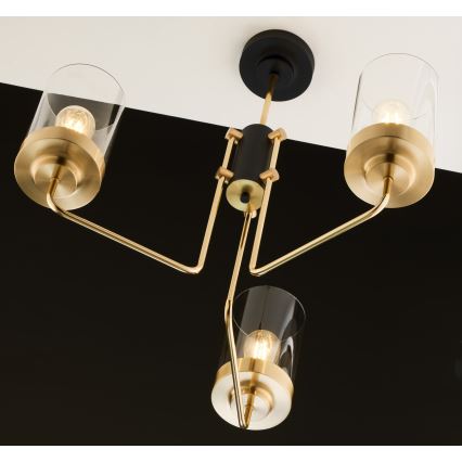 Jupiter 2087 - RAMIREZ Rod Pendant 3xE27/15W/230V Gold/Black