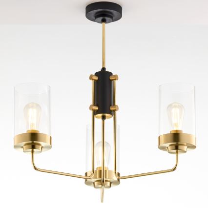 Jupiter 2087 - RAMIREZ Rod Pendant 3xE27/15W/230V Gold/Black