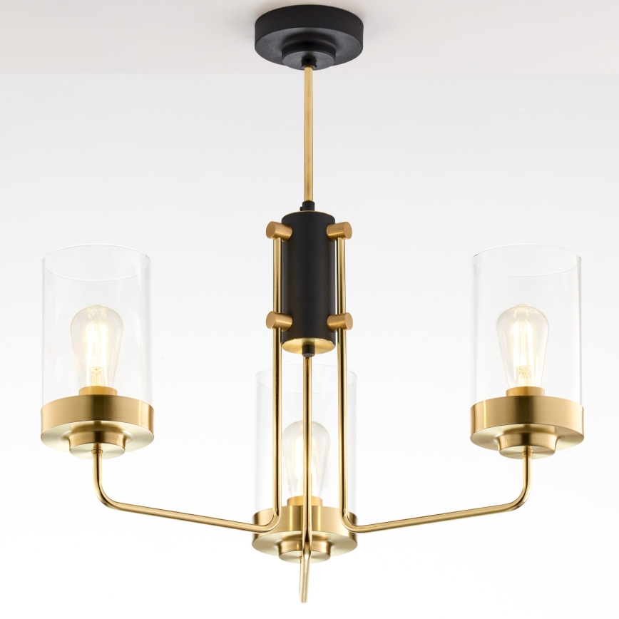 Jupiter 2087 - RAMIREZ Rod Pendant 3xE27/15W/230V Gold/Black