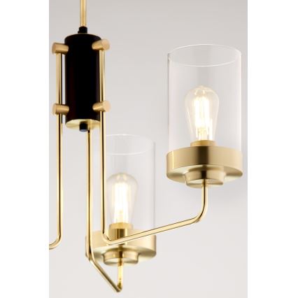 Jupiter 2087 - RAMIREZ Rod Pendant 3xE27/15W/230V Gold/Black