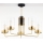 Jupiter 2088 - RAMIREZ rod-mounted chandelier 5xE27/15W/230V gold/black