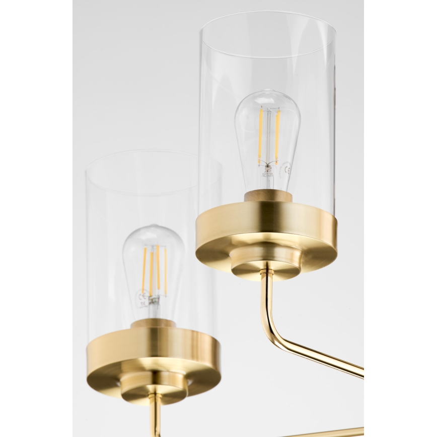 Jupiter 2088 - RAMIREZ rod-mounted chandelier 5xE27/15W/230V gold/black