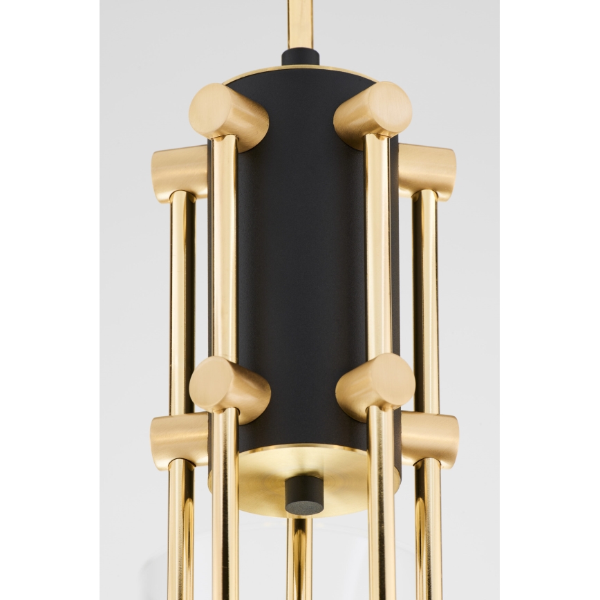 Jupiter 2088 - RAMIREZ rod-mounted chandelier 5xE27/15W/230V gold/black