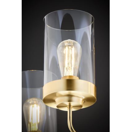 Jupiter 2088 - RAMIREZ rod-mounted chandelier 5xE27/15W/230V gold/black