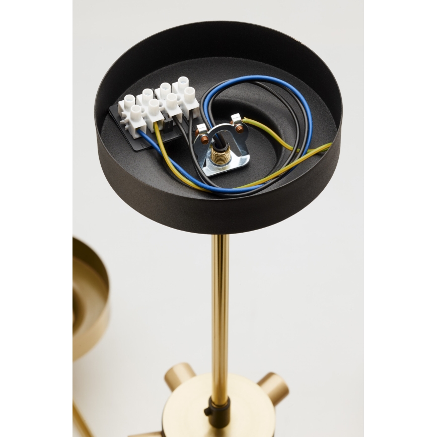 Jupiter 2088 - RAMIREZ rod-mounted chandelier 5xE27/15W/230V gold/black