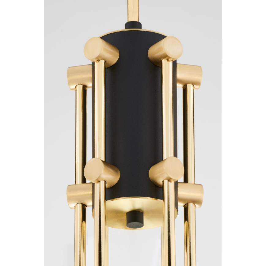 Jupiter 2089 - RAMIREZ Rod-Mounted Chandelier 6xE27/15W/230V Gold/Black